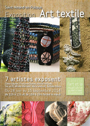 Grès Puisaye : exposition Art textile à St Amand en Puisaye